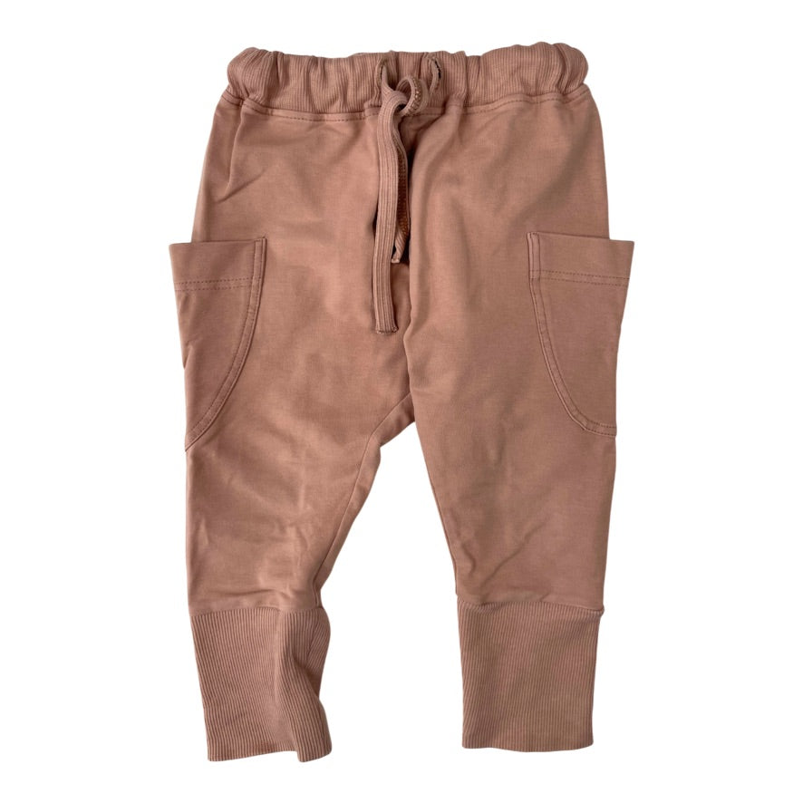 Metsola pocket sweatpants, brown | 74/80cm