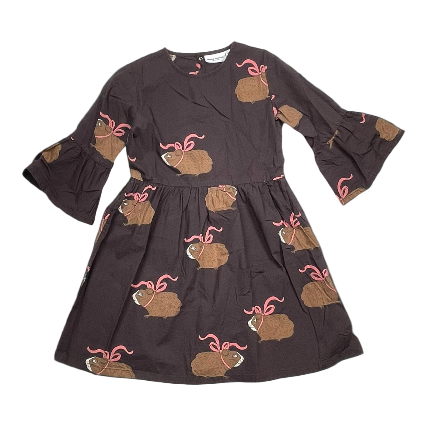Mini Rodini woven dress, guinea pigs | 128/134cm