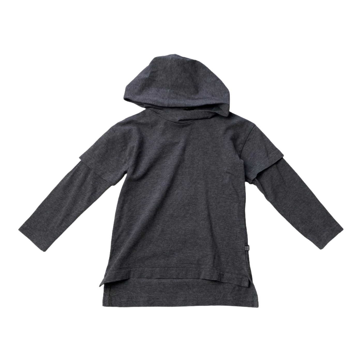 Kaiko hooded shirt, grey | 86/92cm