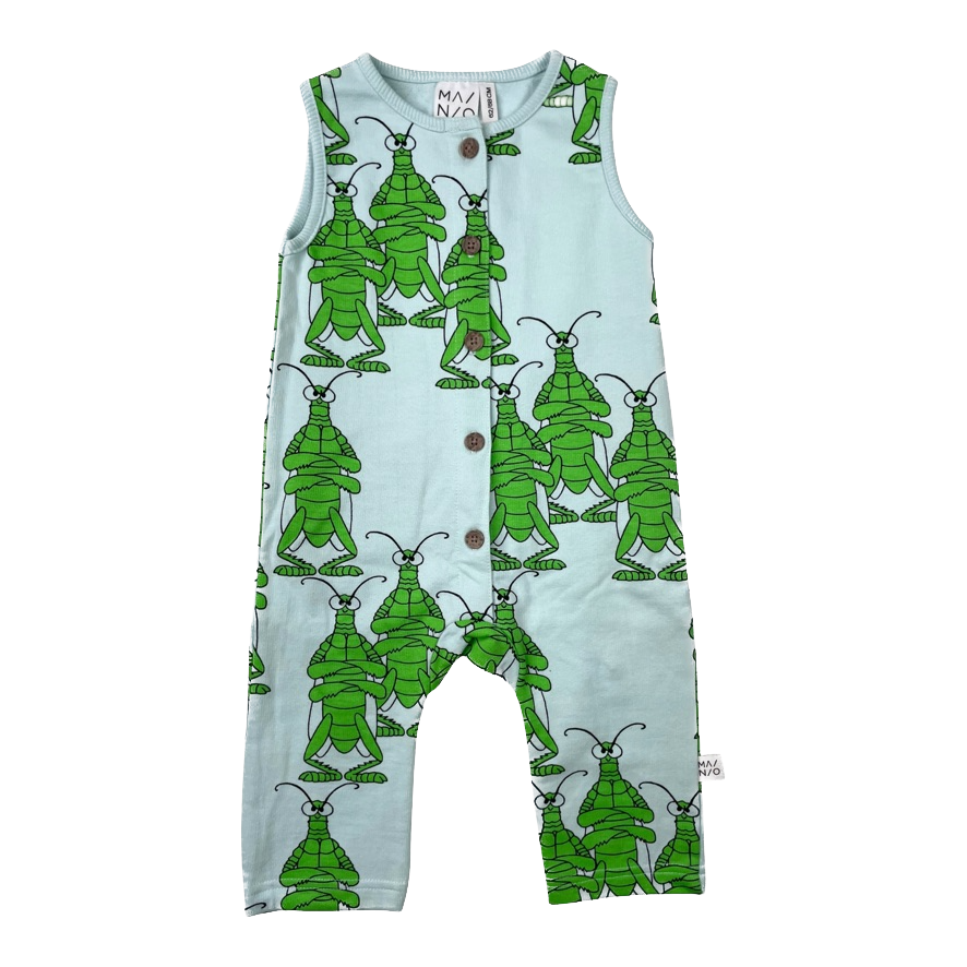 Mainio sleeveless jumpsuit, grasshopper | 62/68cm