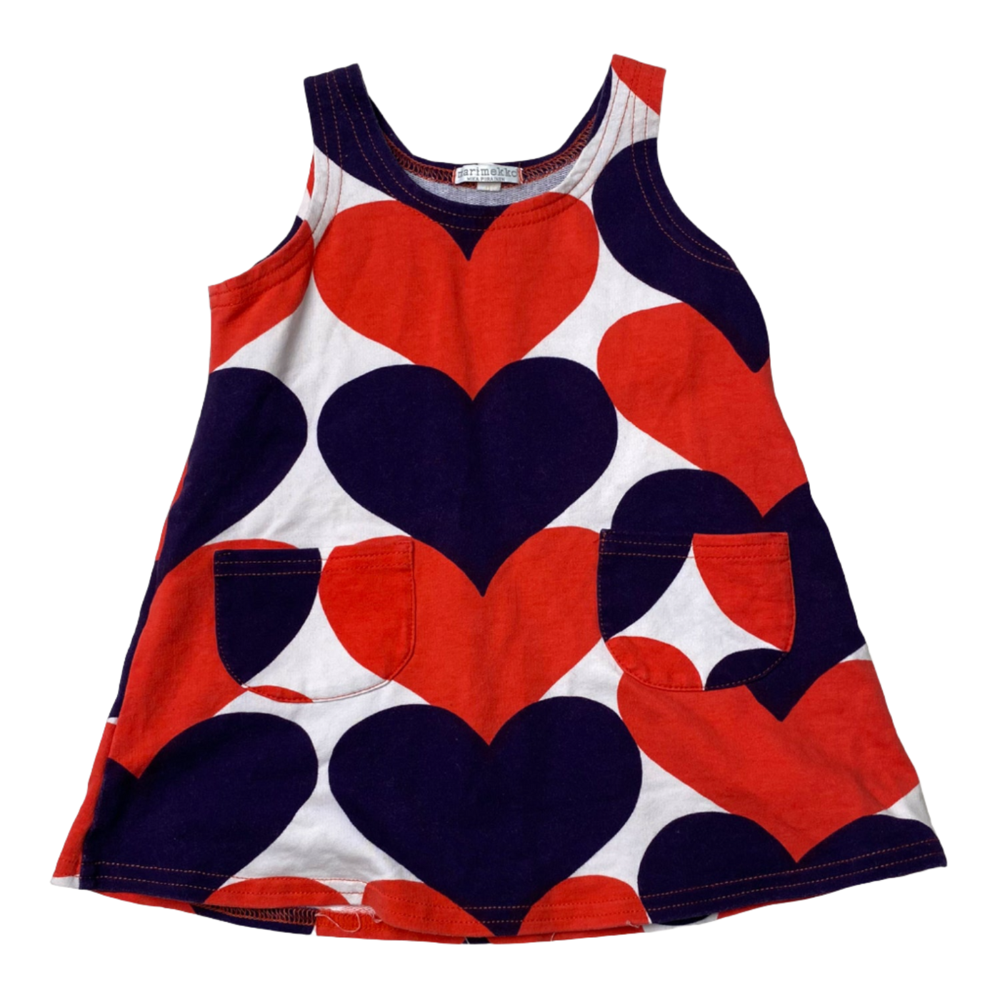 Marimekko dress, hearts | 90cm