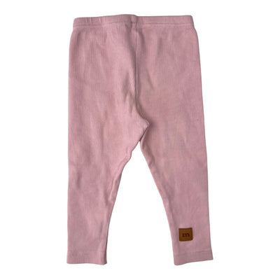 Metsola rib leggings, pink | 86/92cm