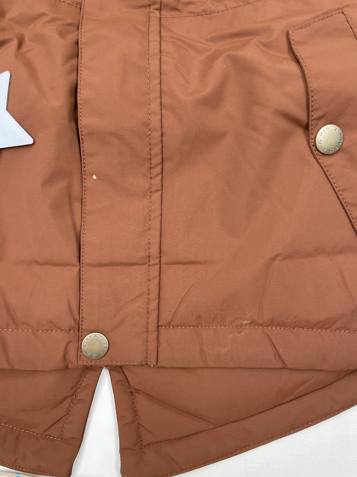 Mini A Ture matvikania fleece lined winter jacket, brown sugar | 110cm
