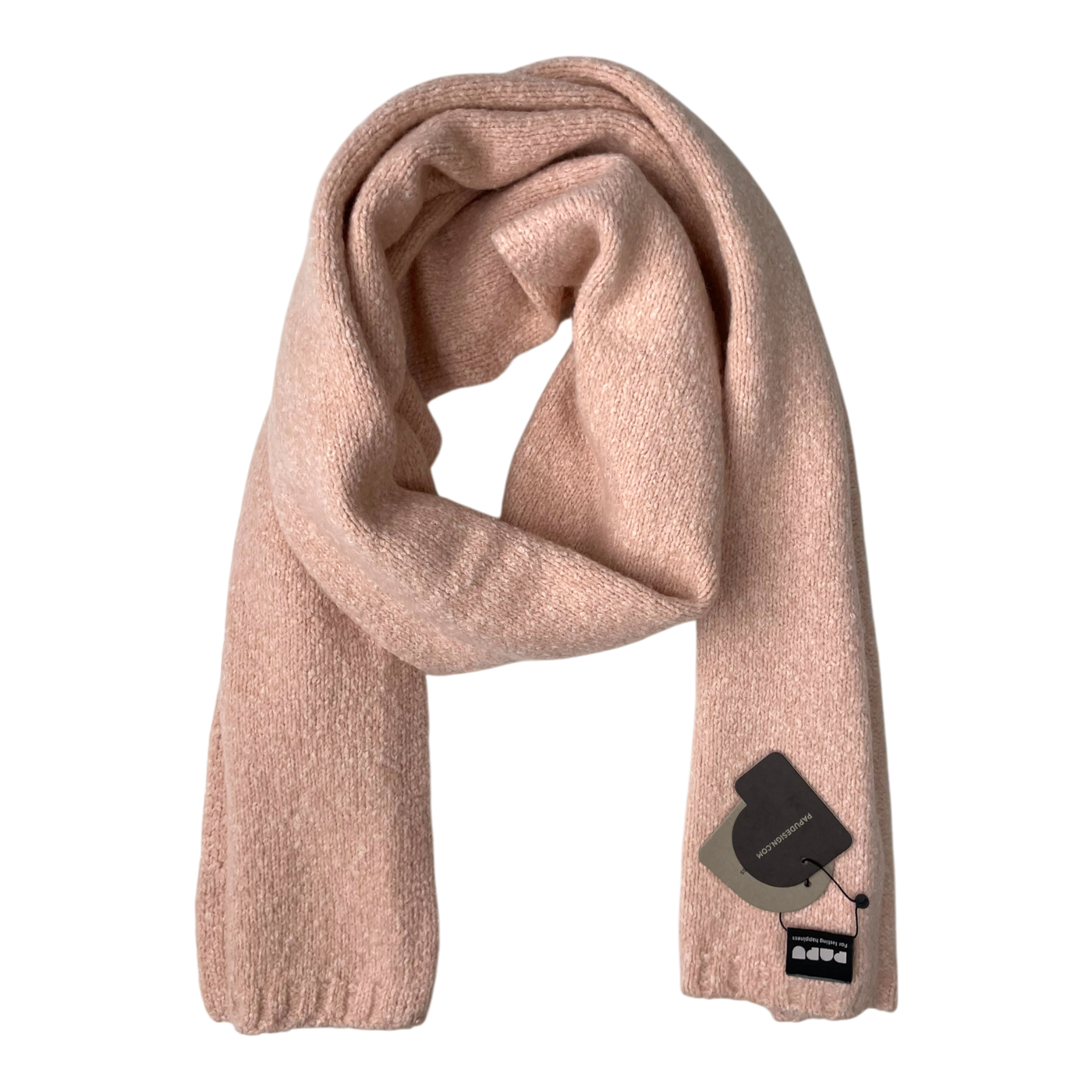 Papu knitted giant scarf, peach | woman