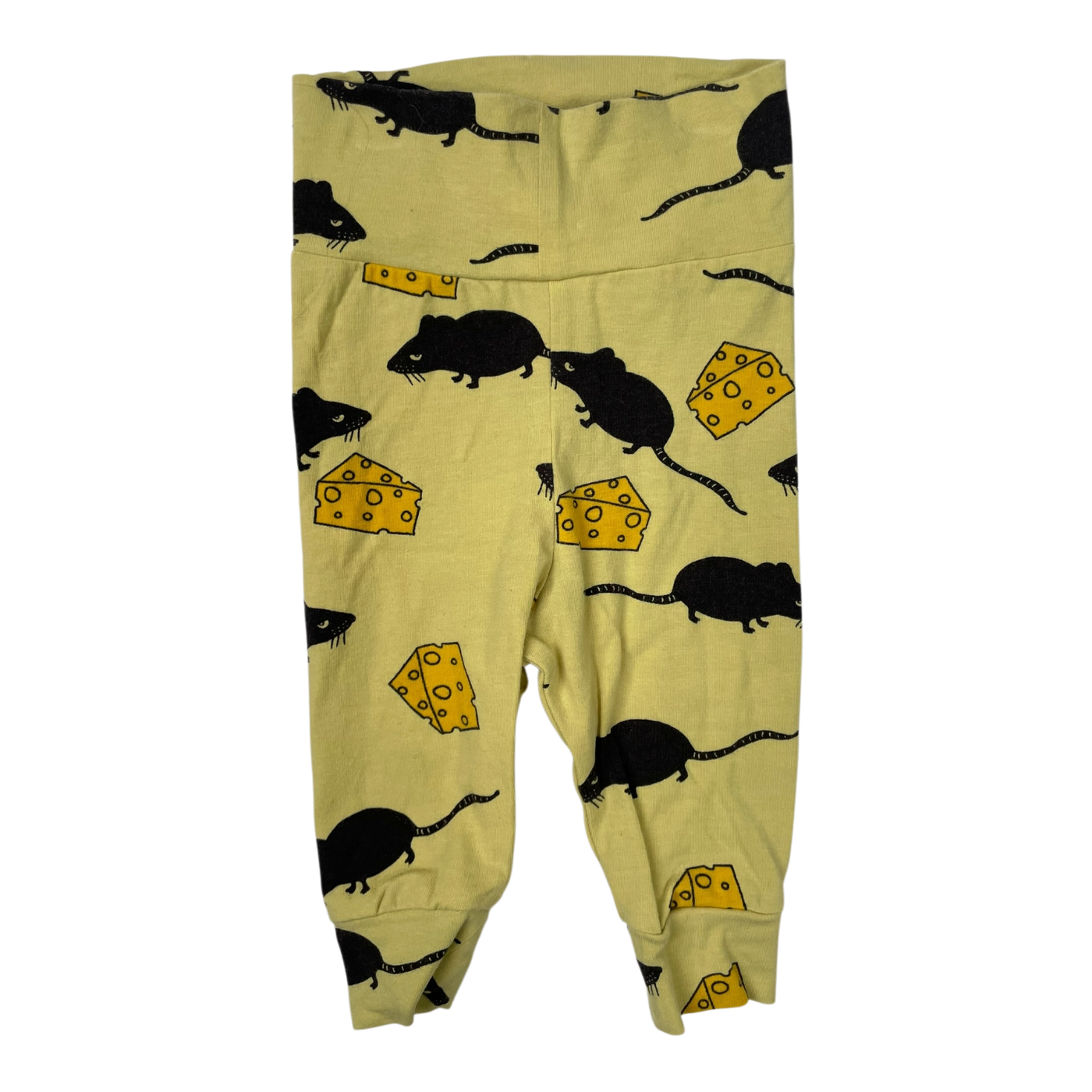 Mini Rodini mouse leggings, yellow | 56cm