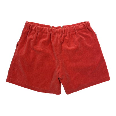 Metsola terry shorts, chili red | 134/140cm