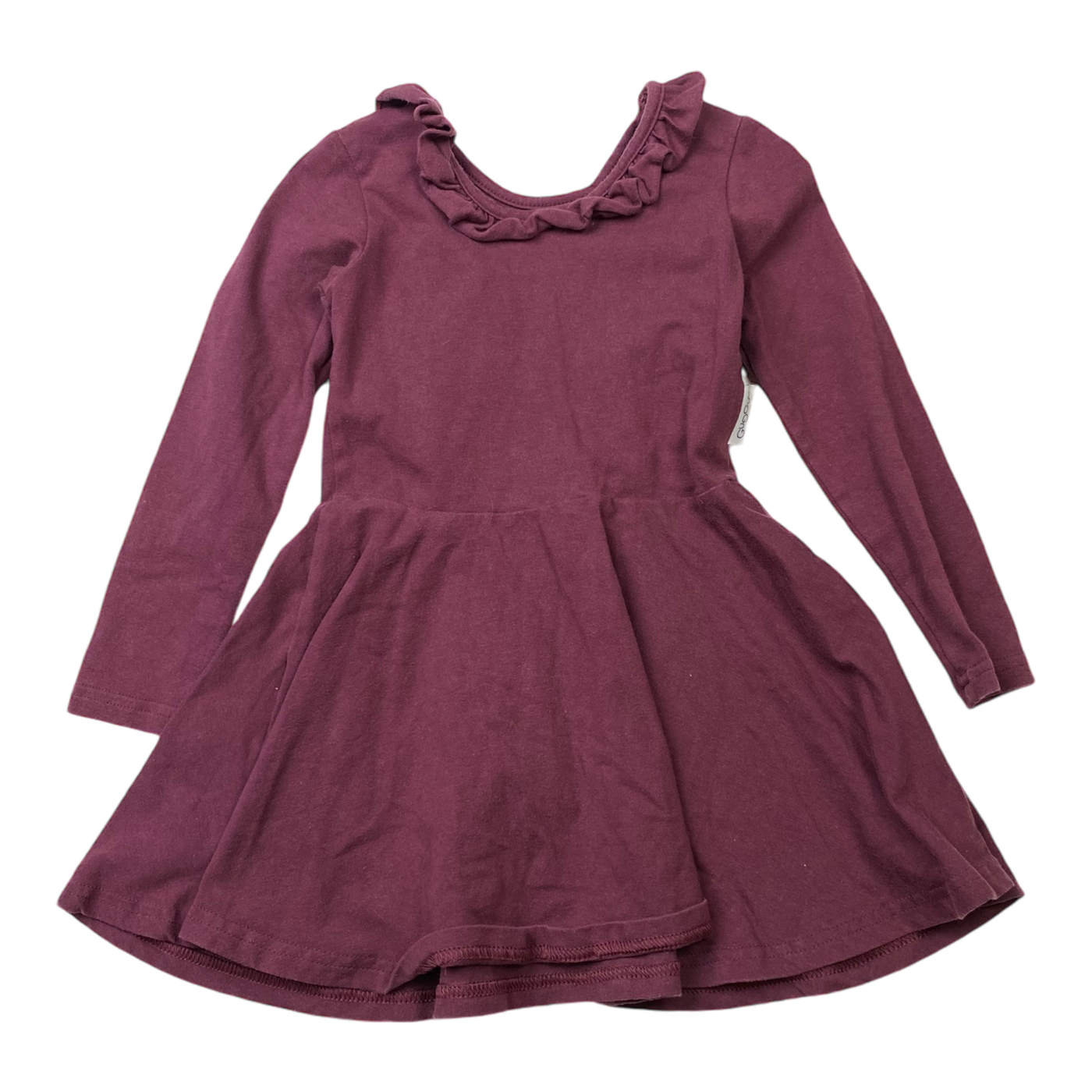 Gugguu frill dress, wine | 86cm