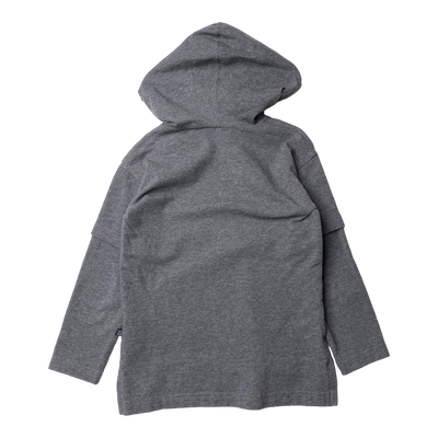 Kaiko hooded shirt, grey | 86/92cm