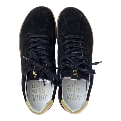 VIBAe Sydney Bio suede sneakers, black/gum | 45