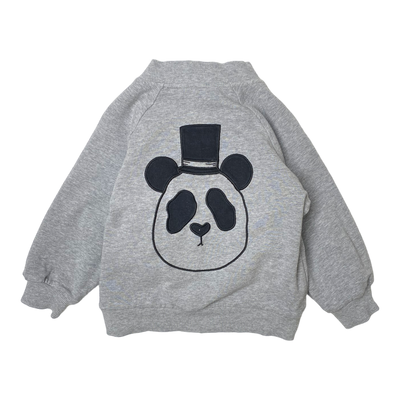 Mini Rodini reversible sweat jacket, panda/rat | 80/86cm