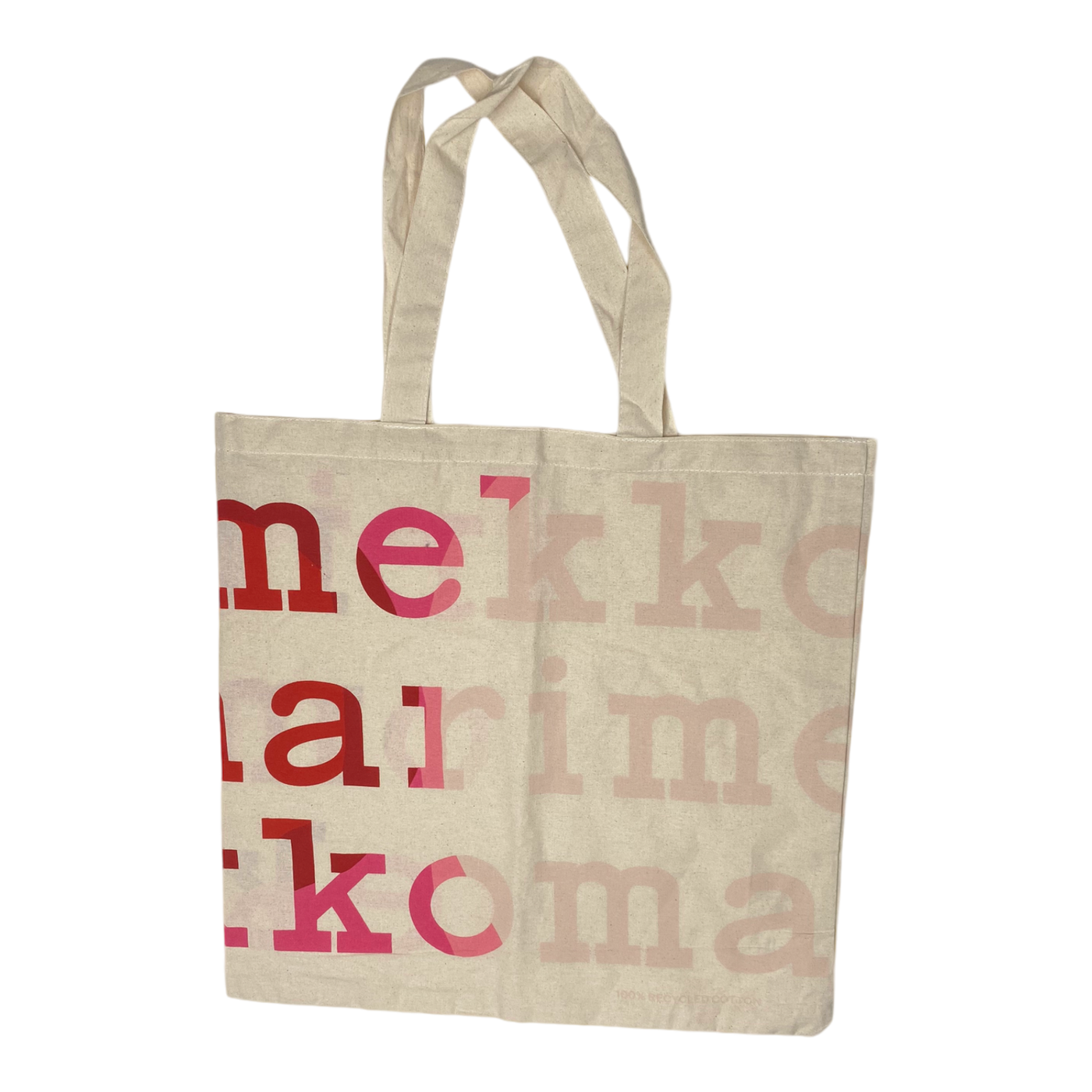 Marimekko canvas logo bag, pink/cream | onesize