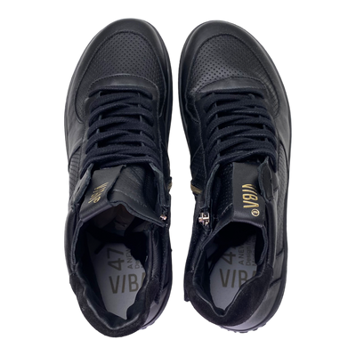 VIBAe Berlin bio leather sneakers, black | 47