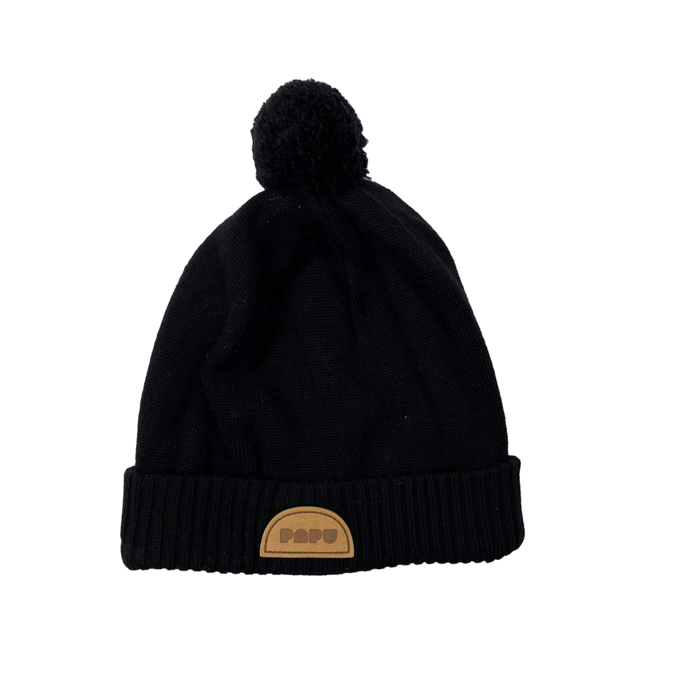 Papu merino wool pom beanie, black | woman M/L