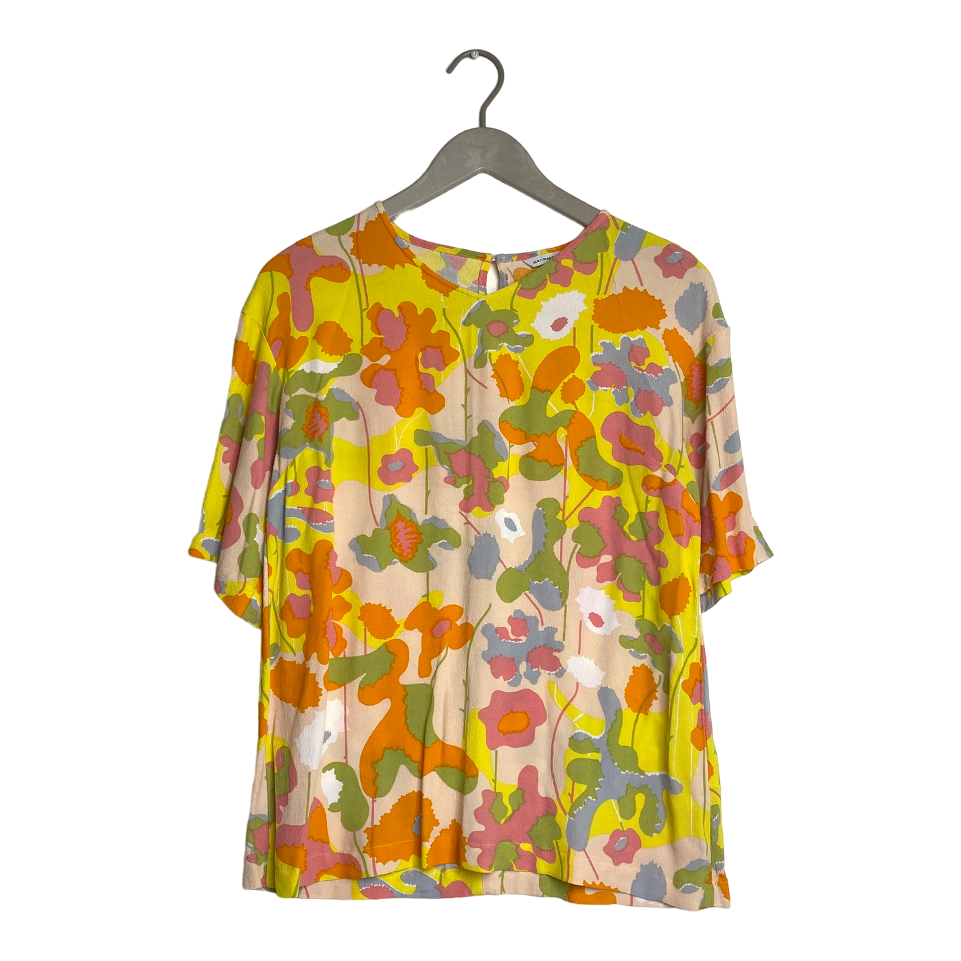 Marimekko lidde t-shirt blouse, flowers | woman 36