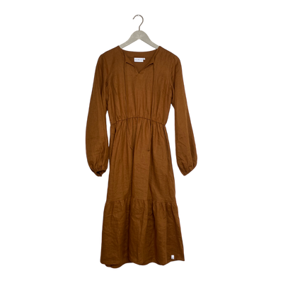 Nakoa cloe linen dress, brown | woman XS