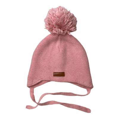 Metsola knitted cotton beanie, pink | 6-12m