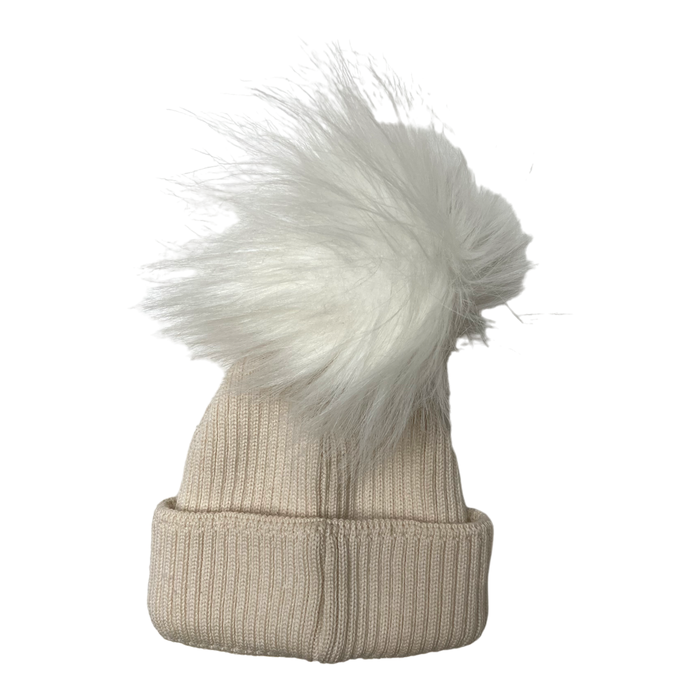 Metsola thick merino wool beanie, ivory | 1-2y