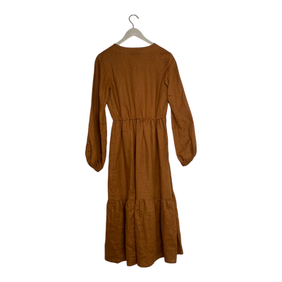 Nakoa cloe linen dress, brown | woman XS