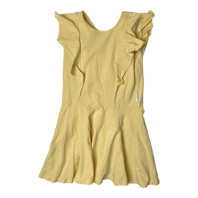 Gugguu frill dress, lemon chiffon | 146cm