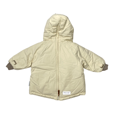 Mini A Ture baby wen winter anorak, angora cream | 74cm