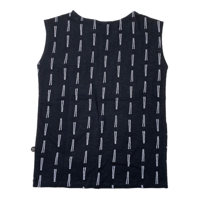 Mainio tank top, black/white | 134/140cm