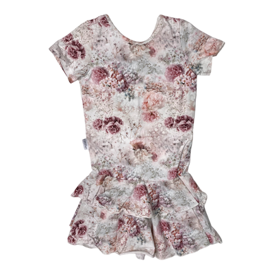 Gugguu t-shirt frilla dress, flowers | 116cm