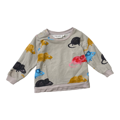 Mini Rodini sweatshirt, mouse | 68/74cm