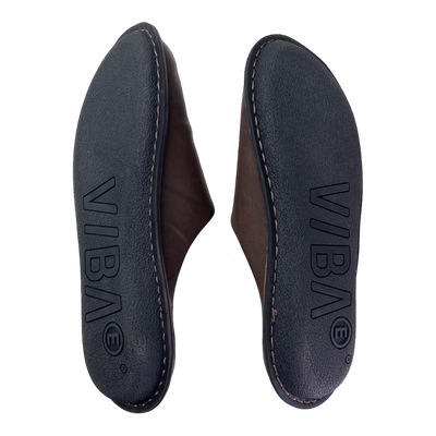 VIBAe Roma leather slippers, cocoa brown | 46