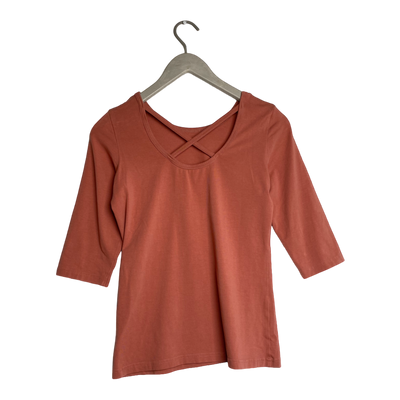 Kaiko cross shirt, coral pink | woman XS