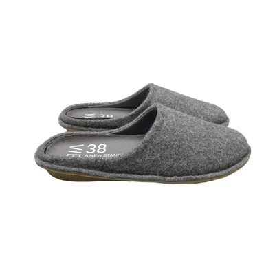 VIBAe Roma wool slippers, heathered grey | 38