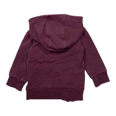 Gugguu zipper hoodie, wine | 74cm