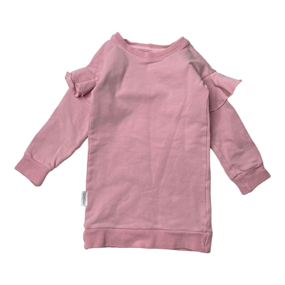 Gugguu sweat tunic dress, pink | 92cm