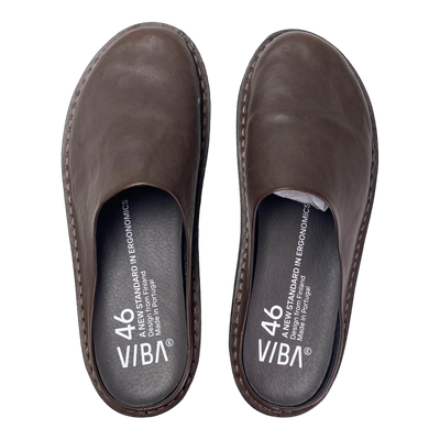 VIBAe Roma leather slippers, cocoa brown | 46