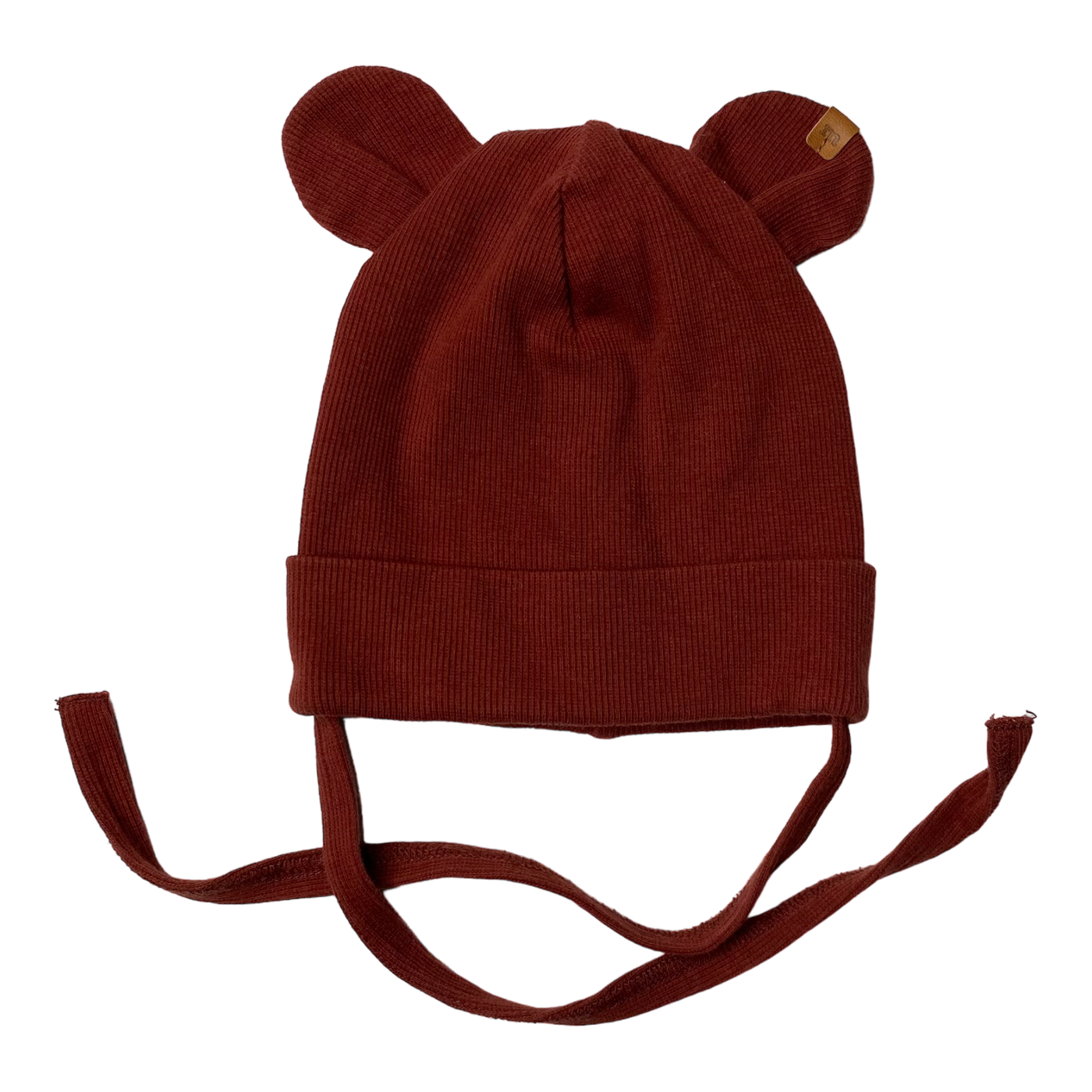 Metsola rib bear beanie, wine | 6-12m