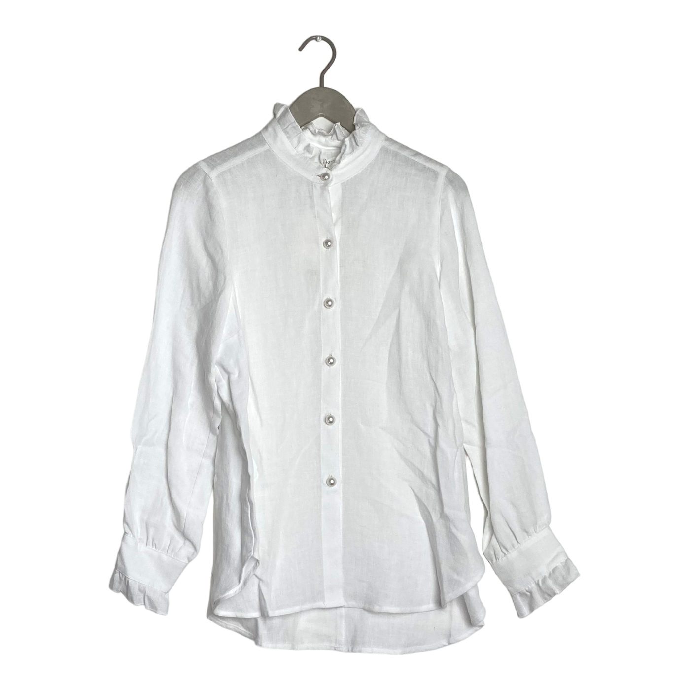 Bypias linen button up blouse, white | woman M