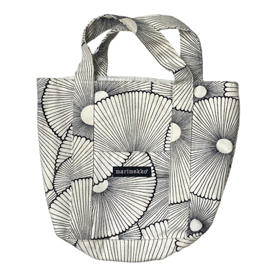 Marimekko canvas tote bag, black/white