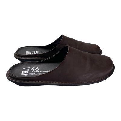 VIBAe Roma leather slippers, cocoa brown | 46