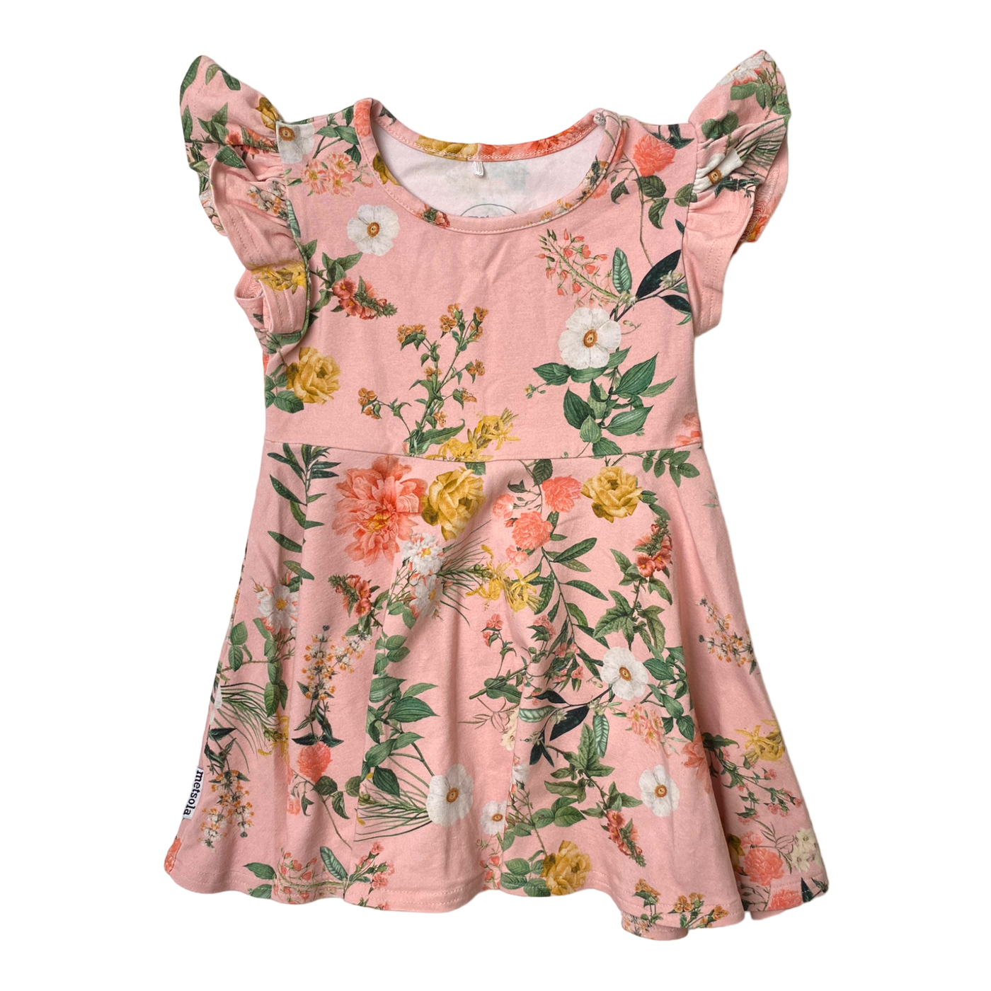 Metsola frill dress, flowers | 86/92cm