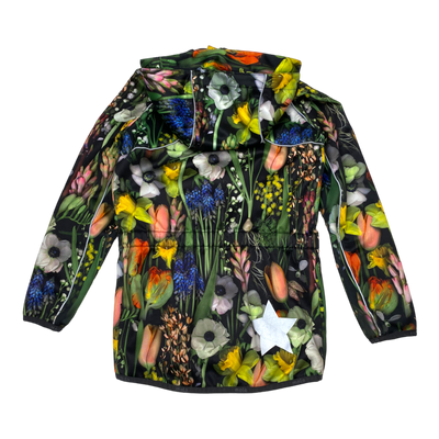 Molo hillary softshell jacket, flower | 140cm