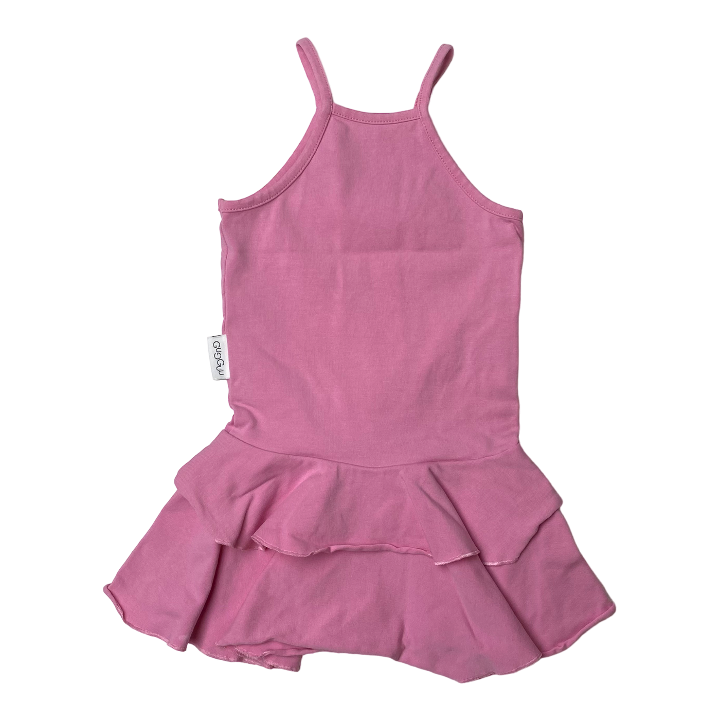 Gugguu spagetti frilla dress, salmon pink | 80cm