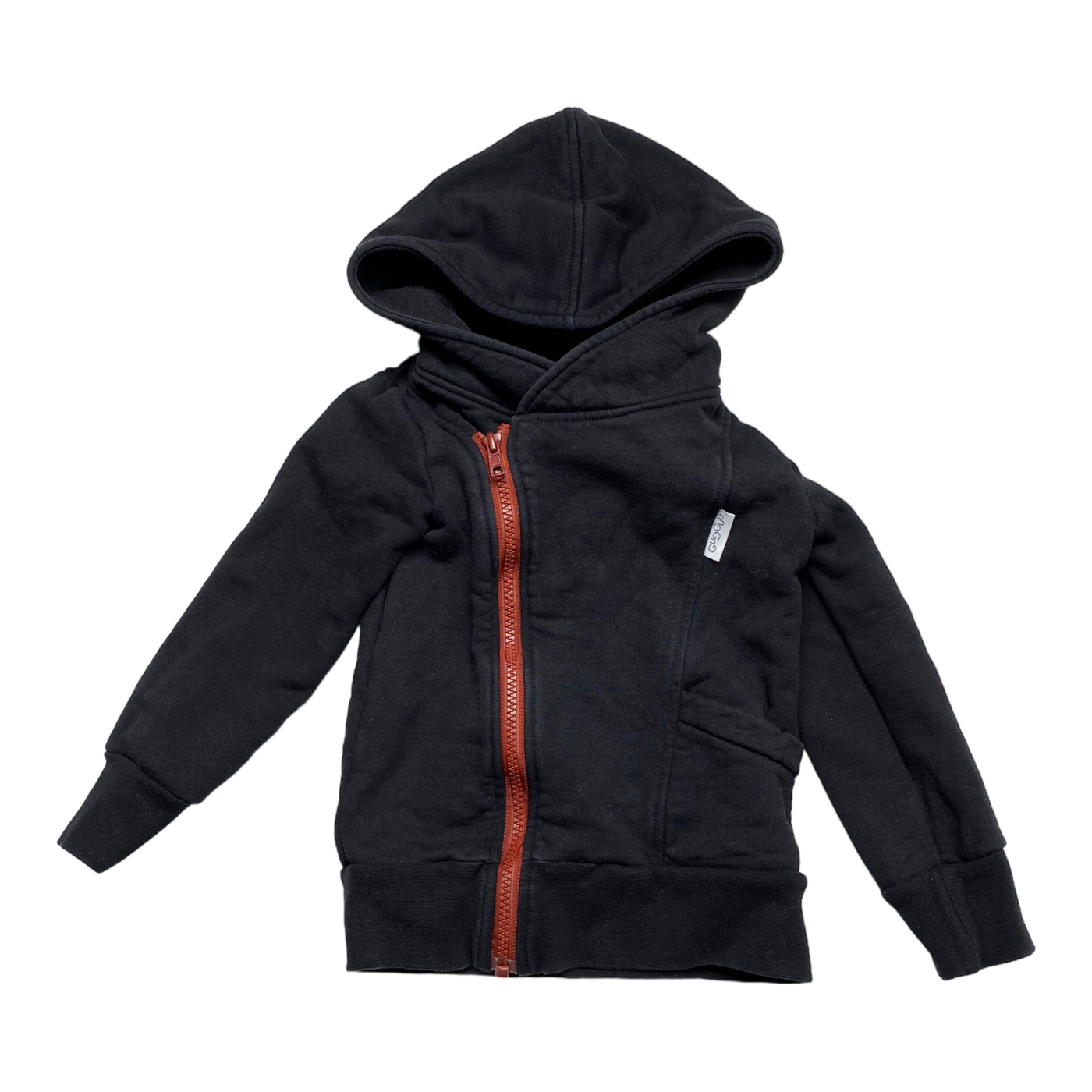 Gugguu zipper hoodie, black | 98cm