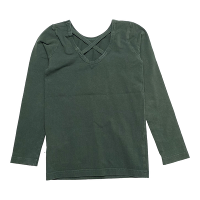 Kaiko cross shirt, hunter green | 122cm