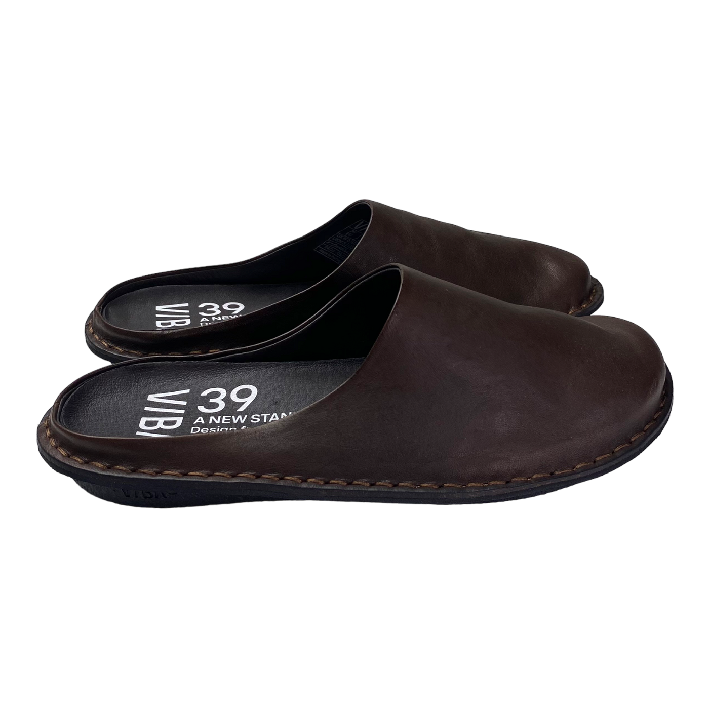 VIBAe Roma leather slippers, cocoa brown | 39