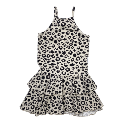 Gugguu spagetti frilla dress, leopard | 110cm