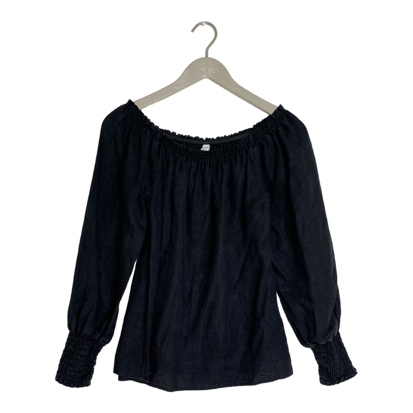 Bypias linen blouse, black | woman XS