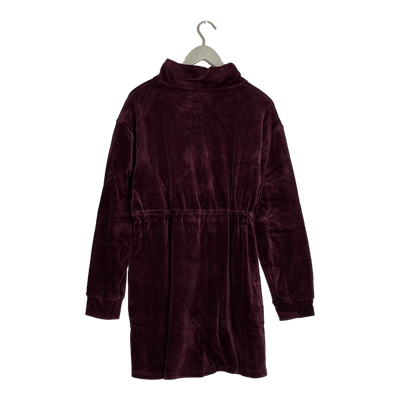 Morico wanderer velour dress, dark maroon | woman XS