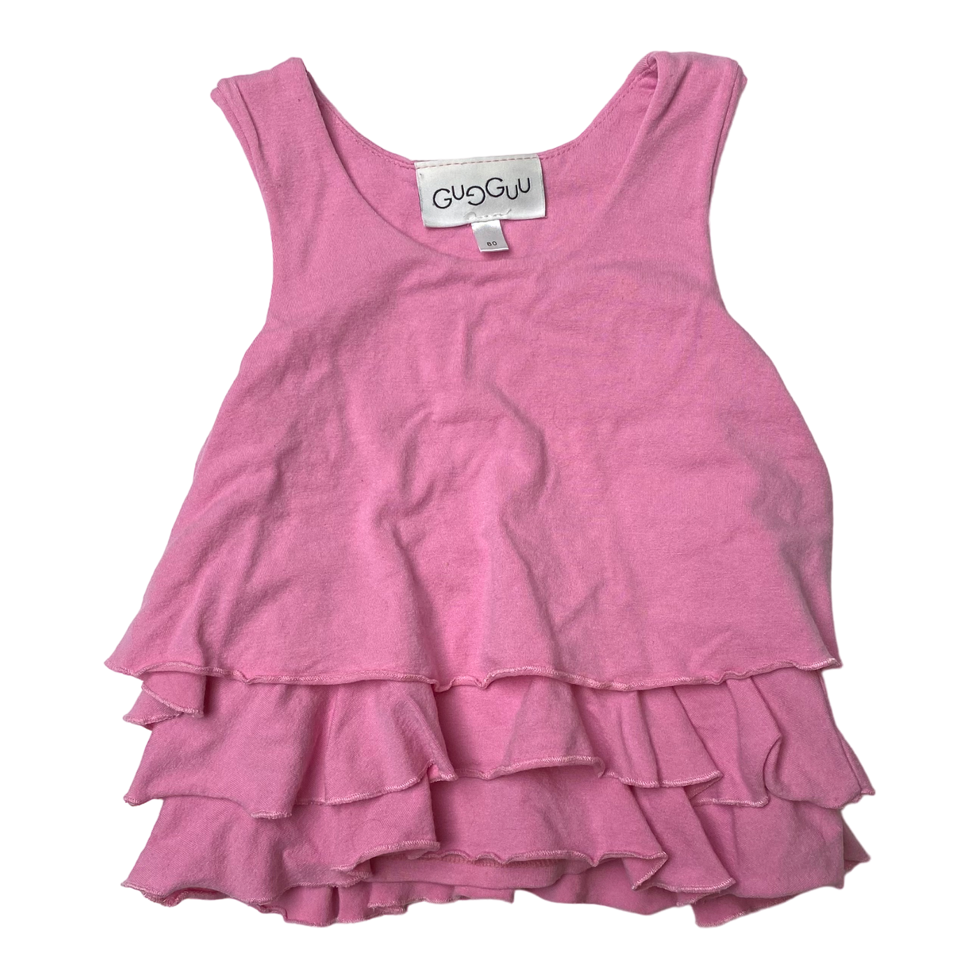 Gugguu frilla top, salmon pink | 80cm