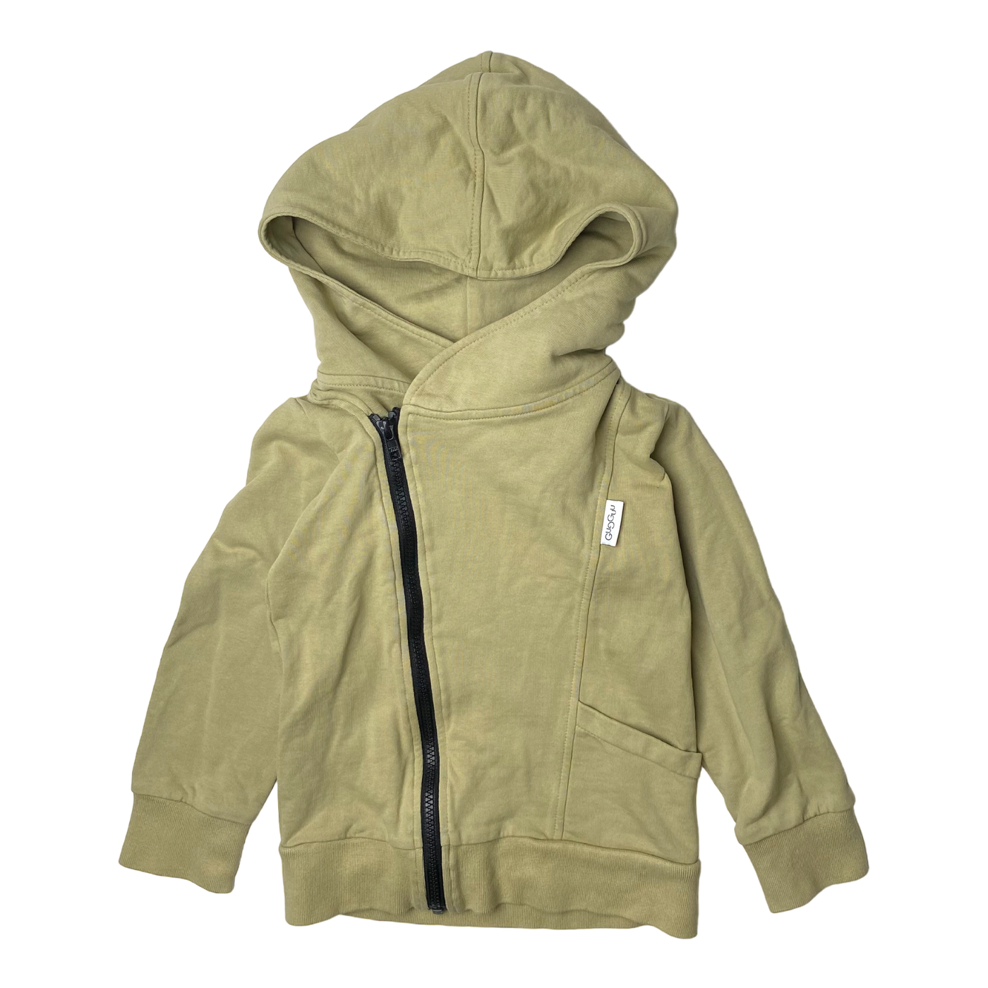 Gugguu zipper hoodie, pistachio | 110cm