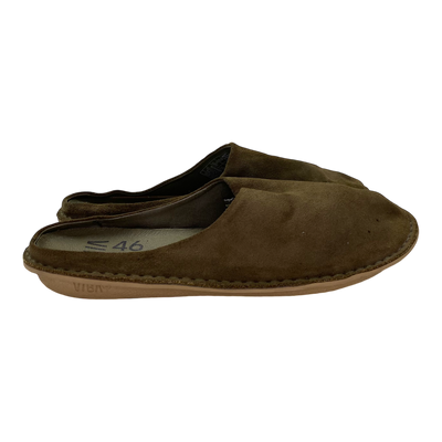 VIBAe Roma suede slippers, olive | 46