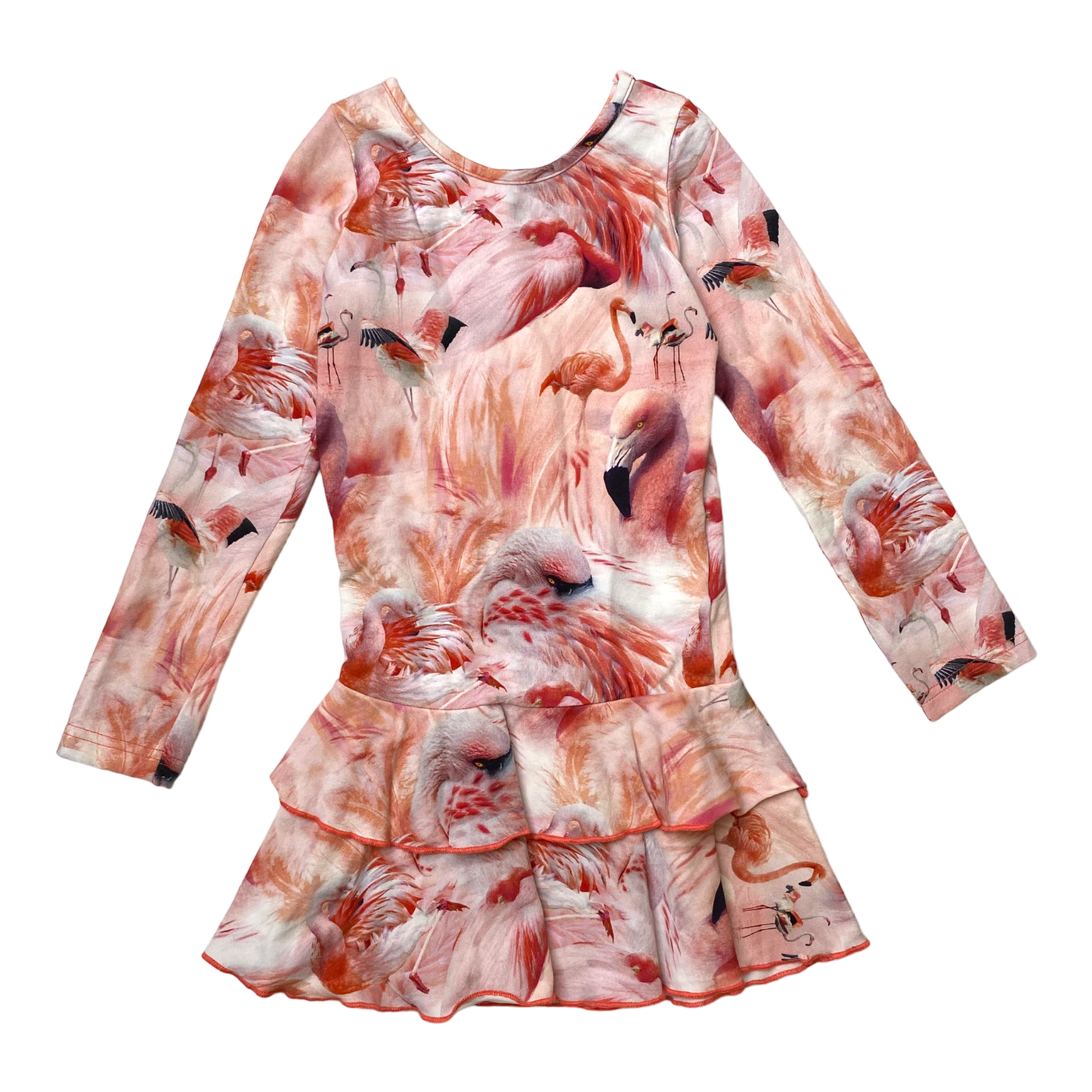 Gugguu frilla dress, flamingo | 92cm